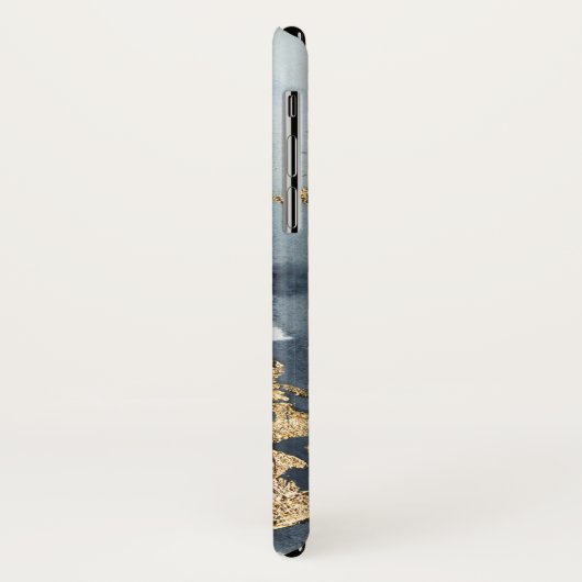 Coques Case-Mate iPhone Cerulean & Or (Dos/Gauche)