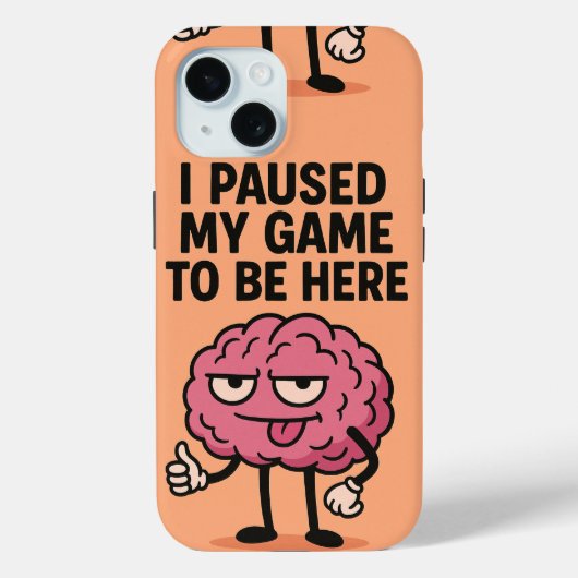 Coques Case-Mate iPhone "Cerveau De Jeu Suspendu - Mode Jeu Activé" (Verso)