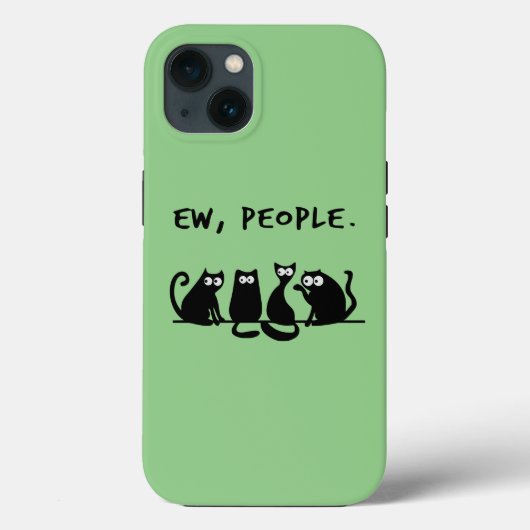 Coques Case-Mate iPhone Ces gens drôles Chats noirs Meowy  (Verso)