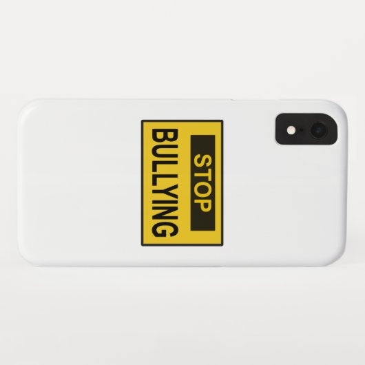 Coques Case-Mate iPhone Cesser le signe d'intimidation jaune (Dos (Horizontal))