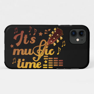 Case-Mate iPhone Case C'est l'heure de la musique, la guitare d'or