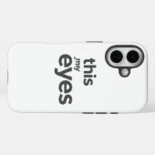 Coques Case-Mate iPhone c'est mes yeux blanc noir (Verso (horizontal))
