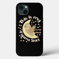 C'Est Mon Chemise En Pyjama Sleepy Sloth Moon Pine