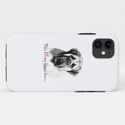 Coques Case-Mate iPhone C'est mon joyeux visage Bullmastiff (Dos (Horizontal))