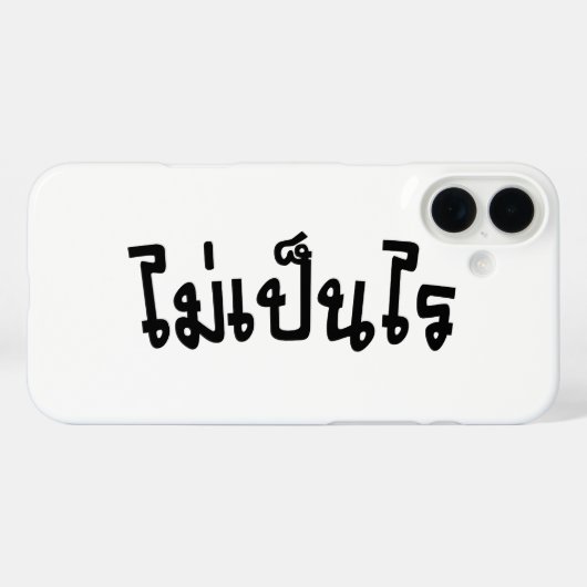Coques Case-Mate iPhone C'est OK ♦ Mai Pen Rai in Thai Language Script ♦ (Verso (horizontal))