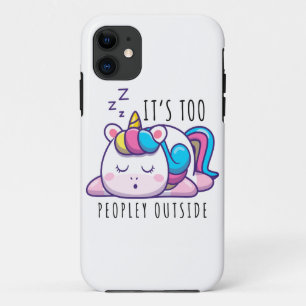 Case-Mate iPhone Case C'est trop de gens en dehors de Unicorn Introvert
