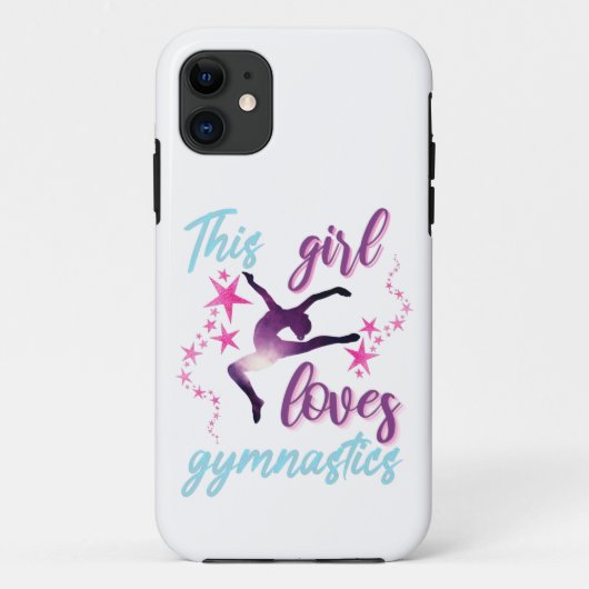 Coques Case-Mate iPhone Cette Fille Aime La Gymnastique Étoiles Leap (Dos)