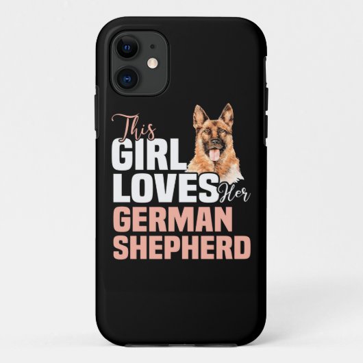 Coques Case-Mate iPhone Cette Fille Aime Son Berger Allemand (Dos)