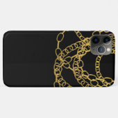 Coques Case-Mate iPhone Chaîne d'Hip hop noirs Gold Chains (Dos (Horizontal))