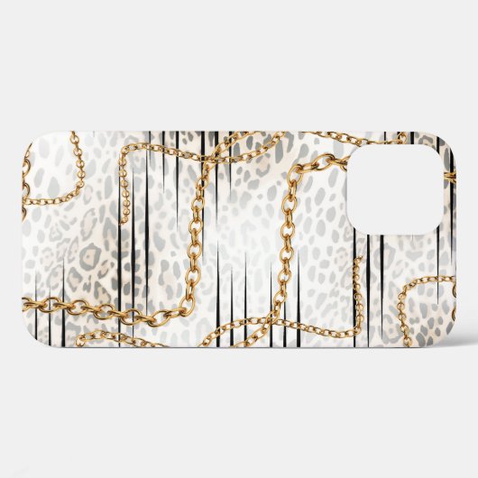 Coques Case-Mate iPhone Chaîne Leopard Design Motif (Verso (horizontal))