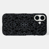 Coques Case-Mate iPhone Chained Abstract Mirrored Image Gray On Black Art (Verso (horizontal))