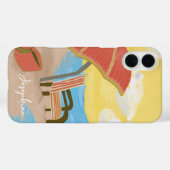 Coques Case-Mate iPhone Chaise de plage d'été illustrée (Verso (horizontal))