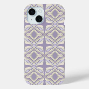 Coque Pour iPhone 15 Chalk Gris Lavande Octagon Star Conception géométr