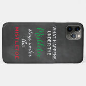 Coques Case-Mate iPhone Chalkboard Mistletoe Holiday (Dos (Horizontal))