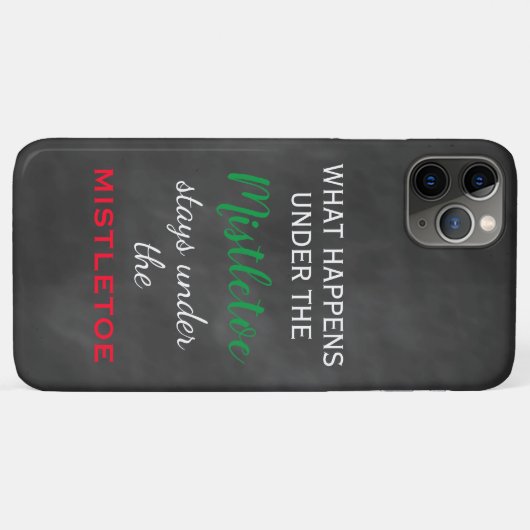 Coques Case-Mate iPhone Chalkboard Mistletoe Holiday (Dos (Horizontal))