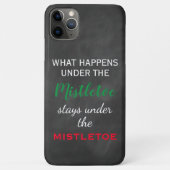 Coques Case-Mate iPhone Chalkboard Mistletoe Holiday (Dos)