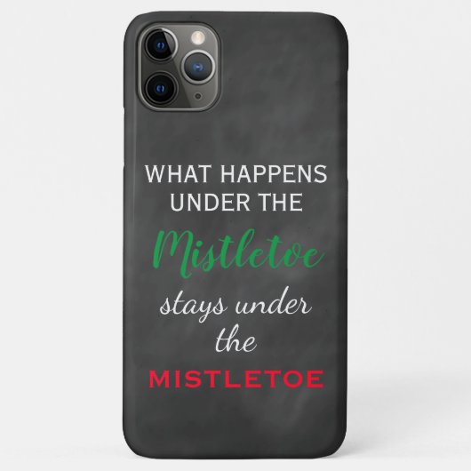Coques Case-Mate iPhone Chalkboard Mistletoe Holiday (Dos)