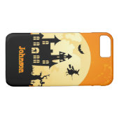 Coques Case-Mate iPhone Chambre hantée par clair de lune de Halloween dans (Dos (Horizontal))