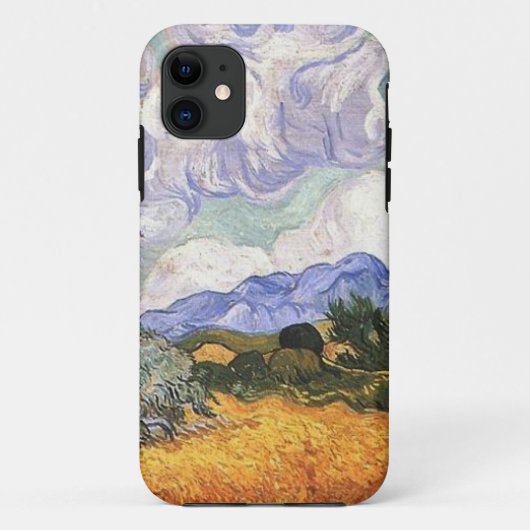 Coques Case-Mate iPhone Champ de blé avec cyprès par Van Gogh. (Dos)