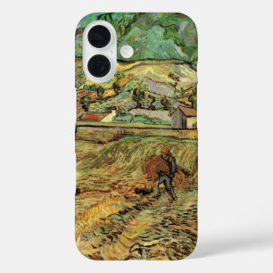 Coques iPhone 16 Champ de blé clos avec paysan de Vincent van Gogh