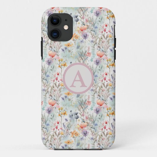 Coques Case-Mate iPhone Champ de Fleur sauvage personnalisable iPhone 11 C (Dos)