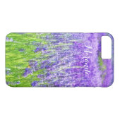 Coques Case-Mate iPhone Champ de fleurs de lavande violet personnalisé (Dos (Horizontal))