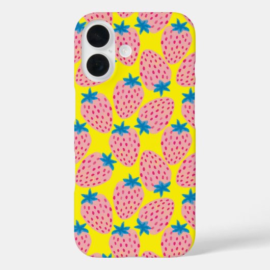 Coques Case-Mate iPhone Champ de fraises jaune (Verso)