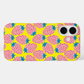 Coques Case-Mate iPhone Champ de fraises jaune (Verso (horizontal))