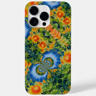 Coque Pour Pour iPhone 14 Pro Max Champ de tournesol Abstrait floral rétro