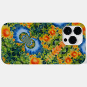 Coques Case-Mate iPhone Champ de tournesol Abstrait | floral rétro (Verso (horizontal))