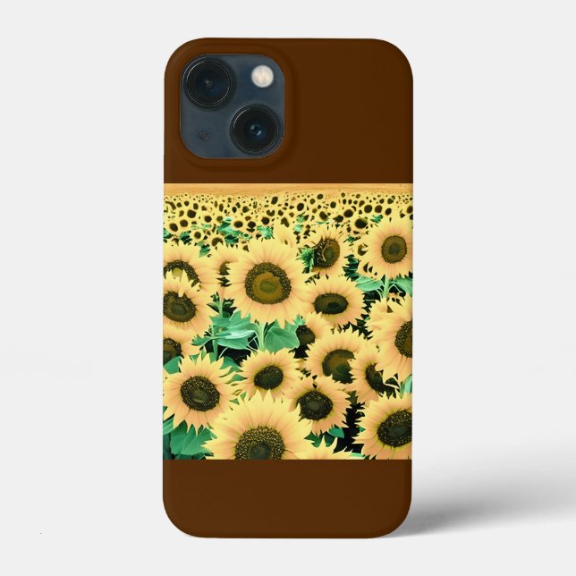 Coques Case-Mate iPhone Champ de tournesols jaunes dorés (Verso)