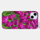 Coques Case-Mate iPhone Champ de tulipes pourpres (Verso (horizontal))