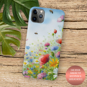Case-Mate iPhone Case Champ fleuri printanier coloré Art floral aquarell