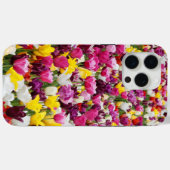 Coques Case-Mate iPhone champ plein de tulipes (Verso (horizontal))