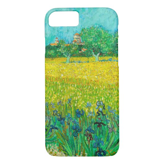 Coques Case-Mate iPhone Champ Van Gogh avec Irises près d'Arles (Dos)