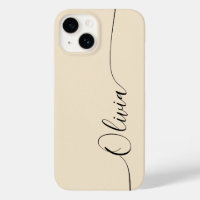 Champagne Black Élégante Calligraphie Nom du scrip