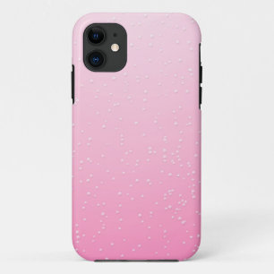 Coques Pour iPhone Champagne rose avec minuscules bulles Art Arrière
