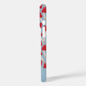 Coques Case-Mate iPhone Champignon Rouge - Bleu (Verso / Gauche)