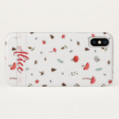 Coques Case-Mate iPhone Champignons automne doux motif_blanc (Dos (Horizontal))