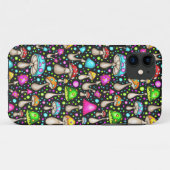 Coques Case-Mate iPhone Champignons colorés Motif transparent (Dos (Horizontal))