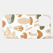 Coques Case-Mate iPhone Champignons comestibles sans couture motif. Linocu (Verso (horizontal))