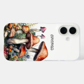 Coques Case-Mate iPhone Champignons de forêt enchantés Personnalisé (Verso (horizontal))