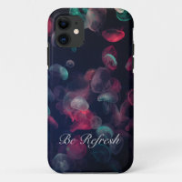 Champignons éclairant des coques iphone colorés