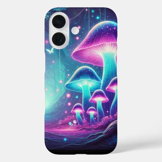 Coques Case-Mate iPhone Champignons éclatants d'Imaginaire dans une forêt (Verso)