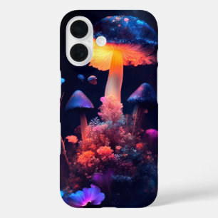 Coques iPhone 16 Champignons et fleurs