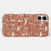 Coques Case-Mate iPhone Champignons Imprimer sur Terracotta Brown (Verso (horizontal))