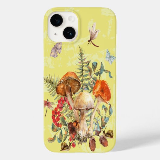 Coques Case-Mate iPhone Champignons, libellules, papillons et escargots (Verso)