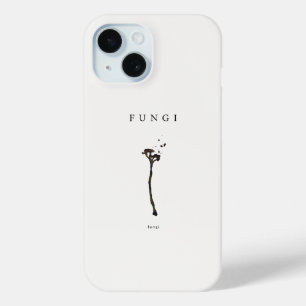 Coque Pour iPhone 15 champignons minimaux esthétique art linéaire conce