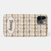 Coques Case-Mate iPhone Champignons motif brun, beige et gris (Dos (Horizontal))