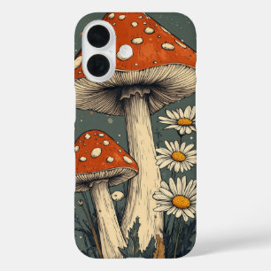 Coques iPhone 16 Champignons psychédéliques